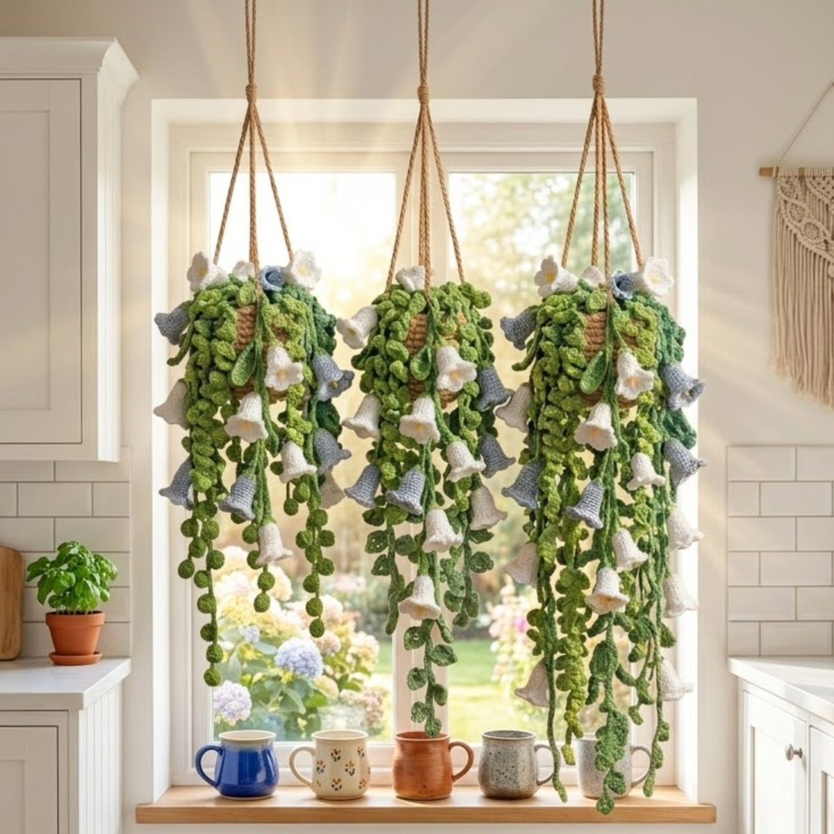 Crochet Lily of the Valley Hanging Plant Pattern