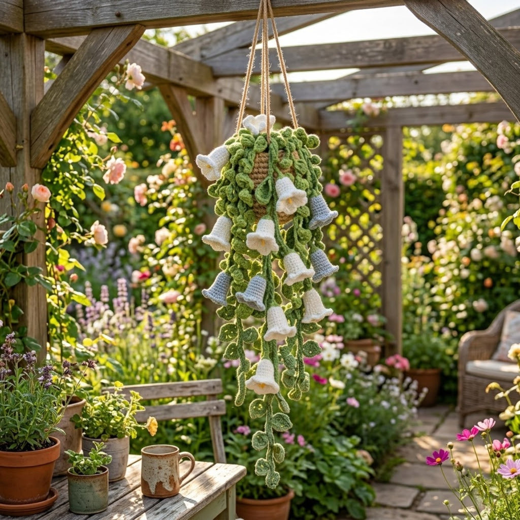 Crochet Lily of the Valley Hanging Plant Pattern