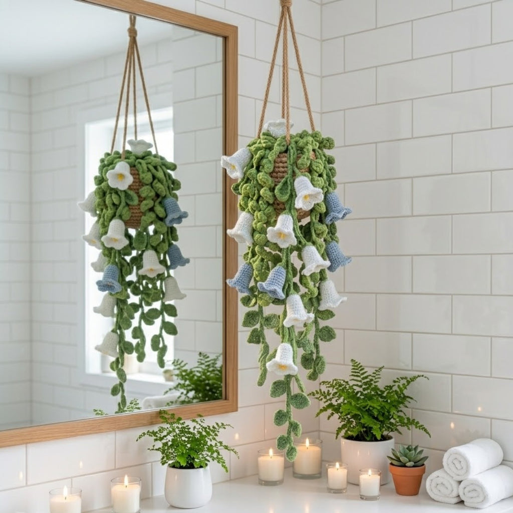 Crochet Lily of the Valley Hanging Plant Pattern