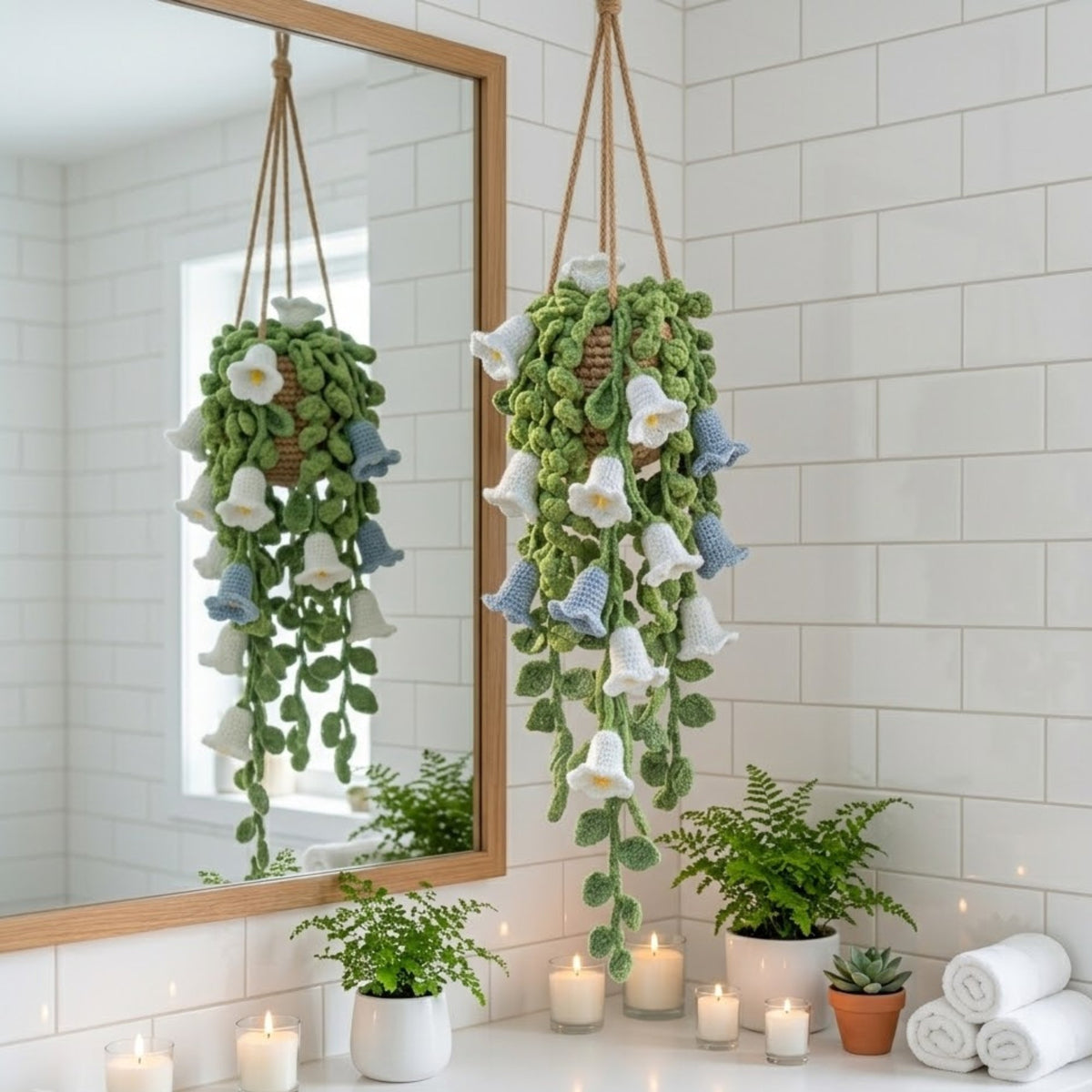 Crochet Lily of the Valley Hanging Plant Pattern