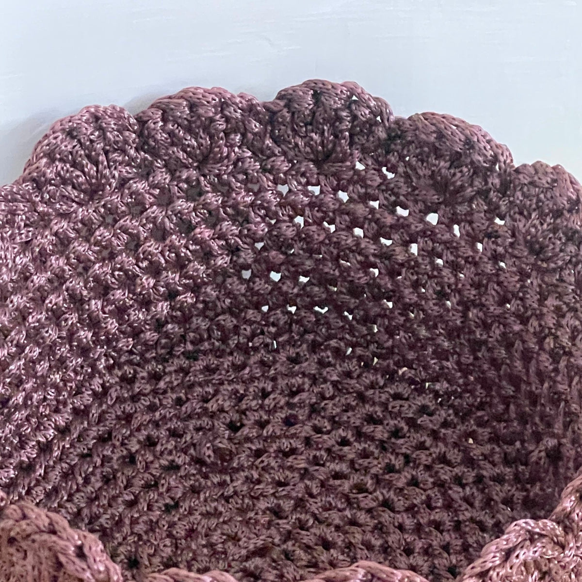 Crochet Scalloped Round Basket Pattern