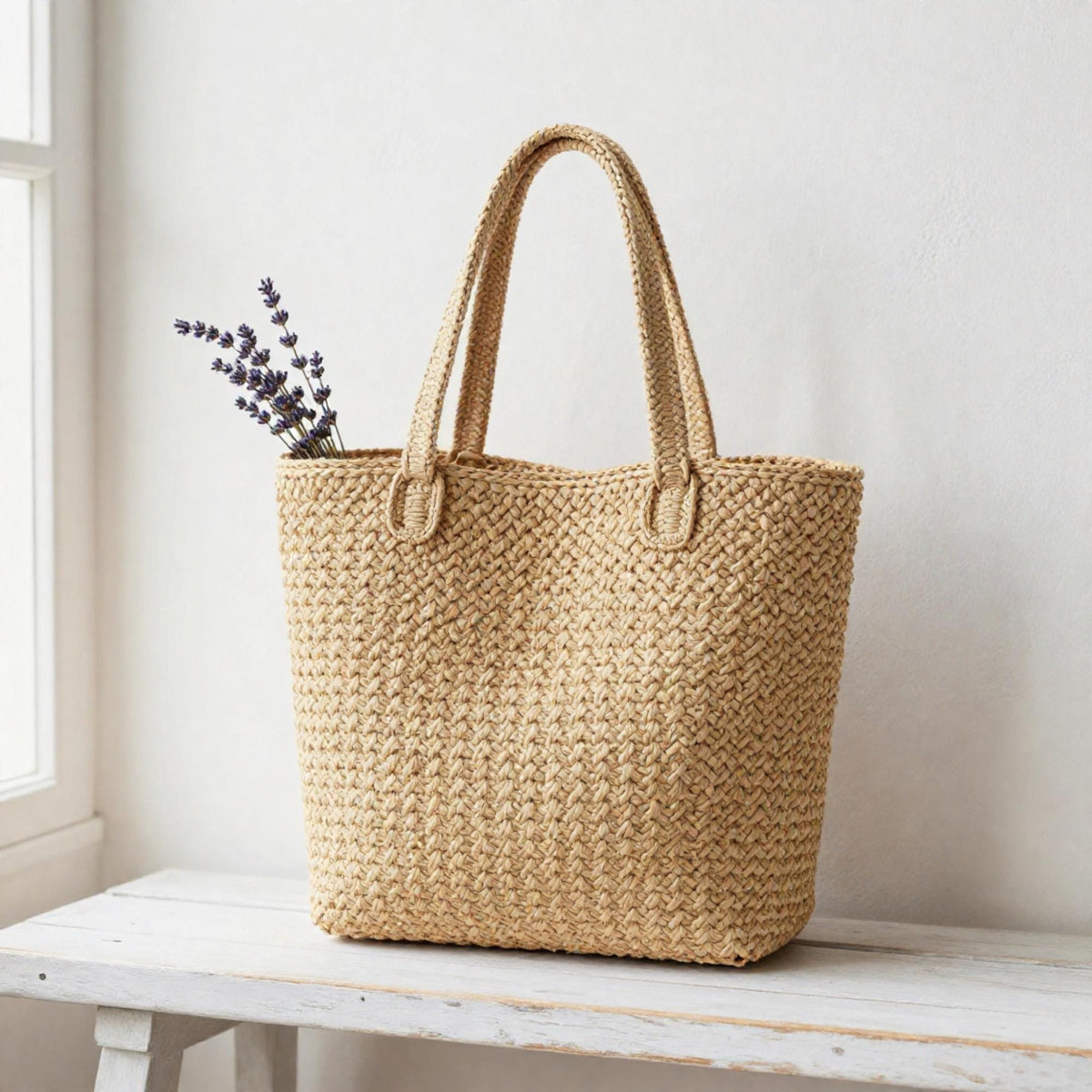 Woven Herringbone Raffia Tote Pattern
