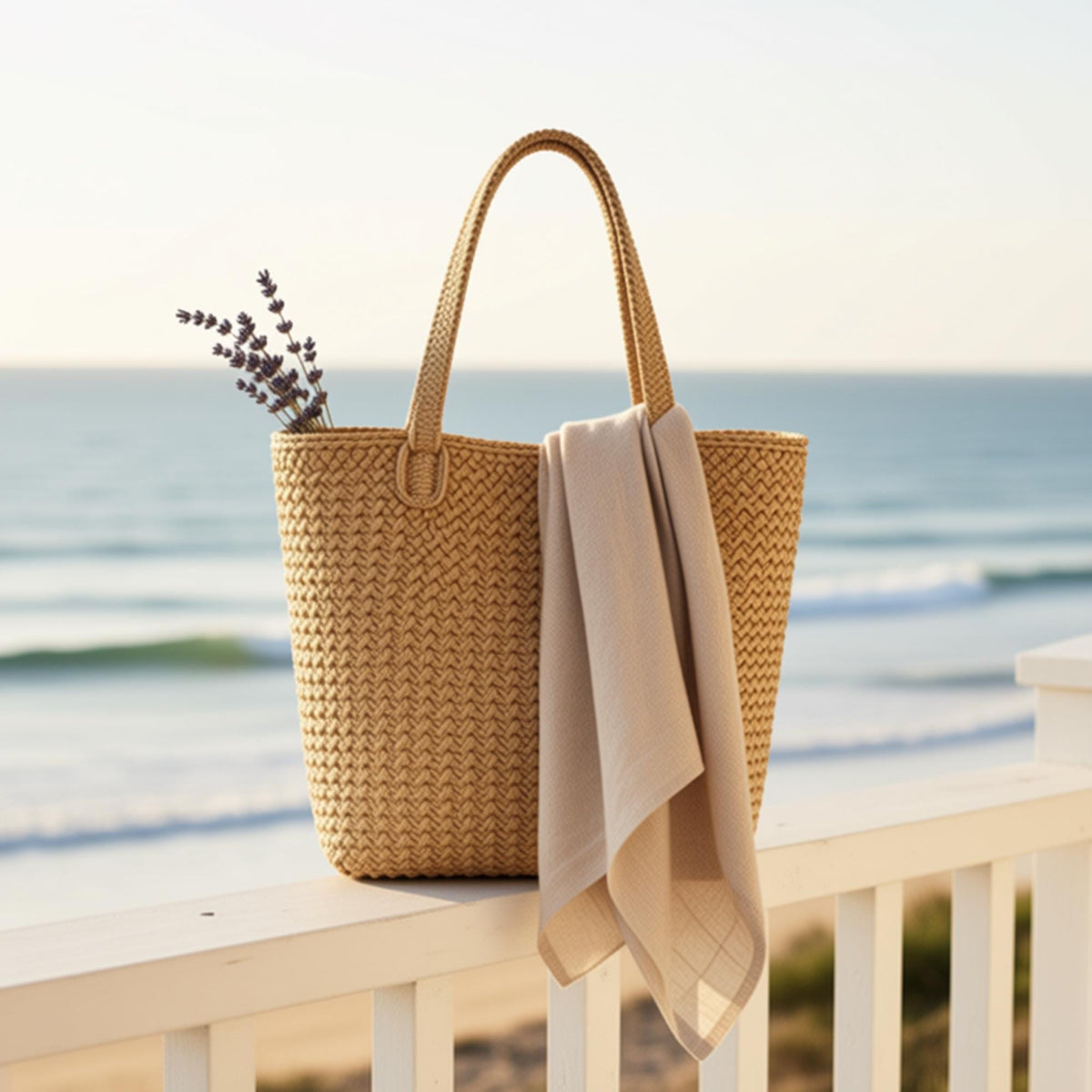 Woven Herringbone Raffia Tote Pattern