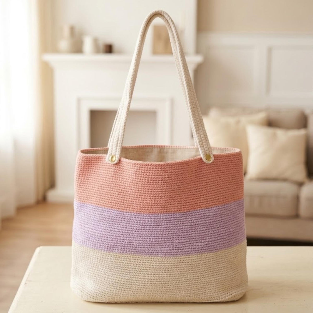 Pastel Color Block Tote Bag Pattern