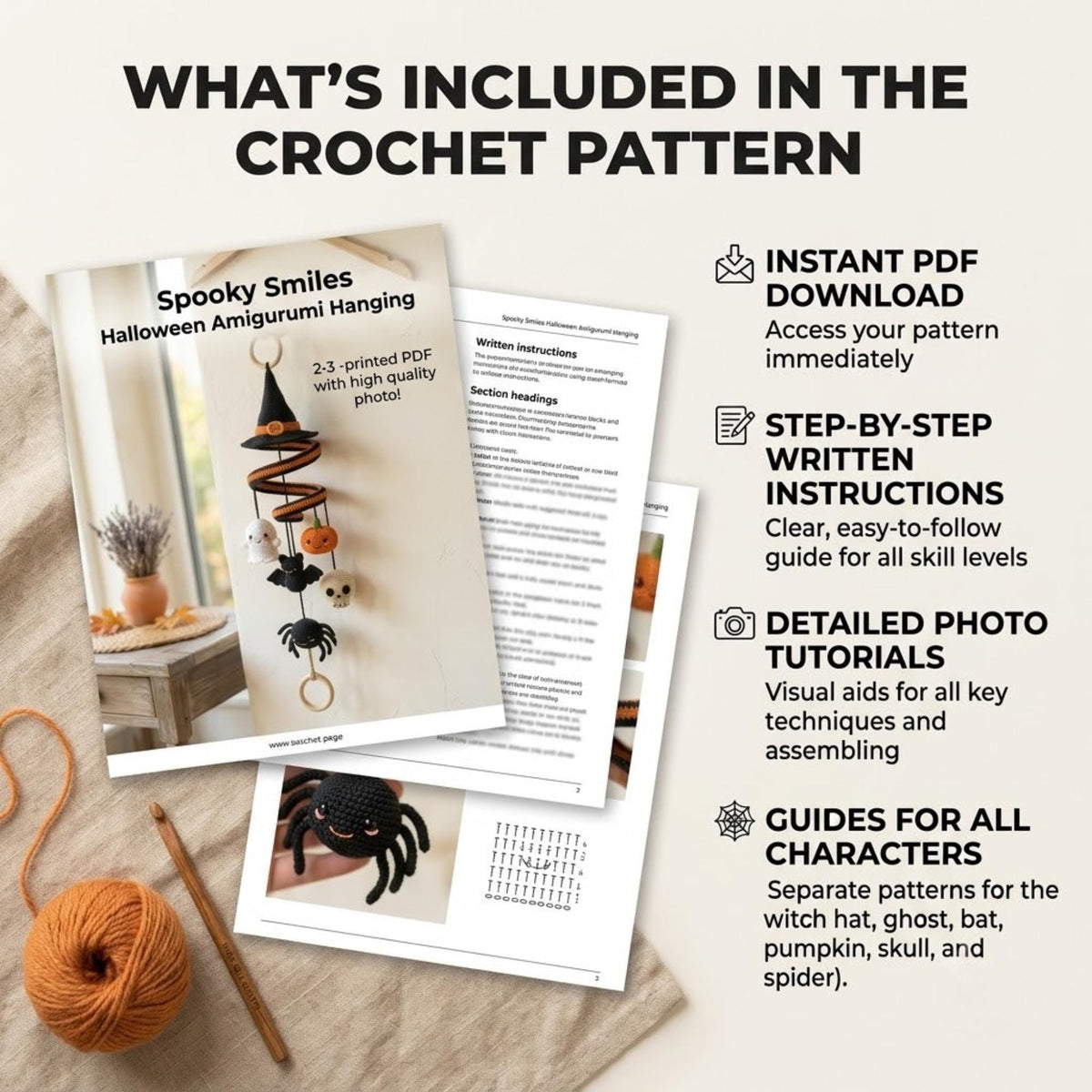 Halloween Witch Hat Spiral Hanging Pattern