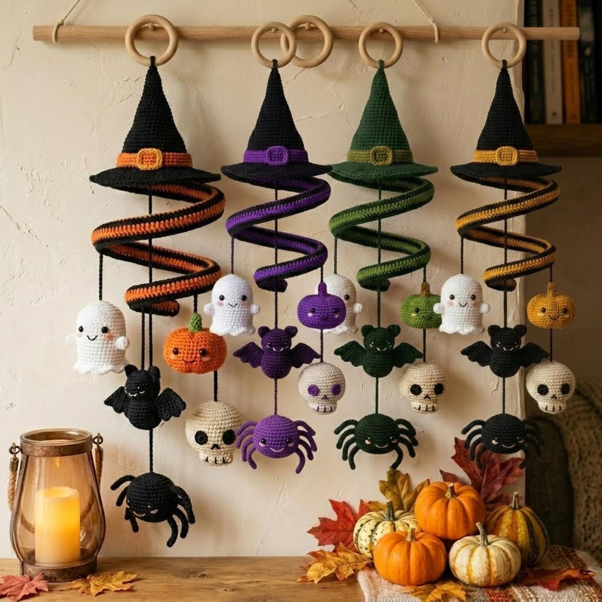 Halloween Witch Hat Spiral Hanging Pattern