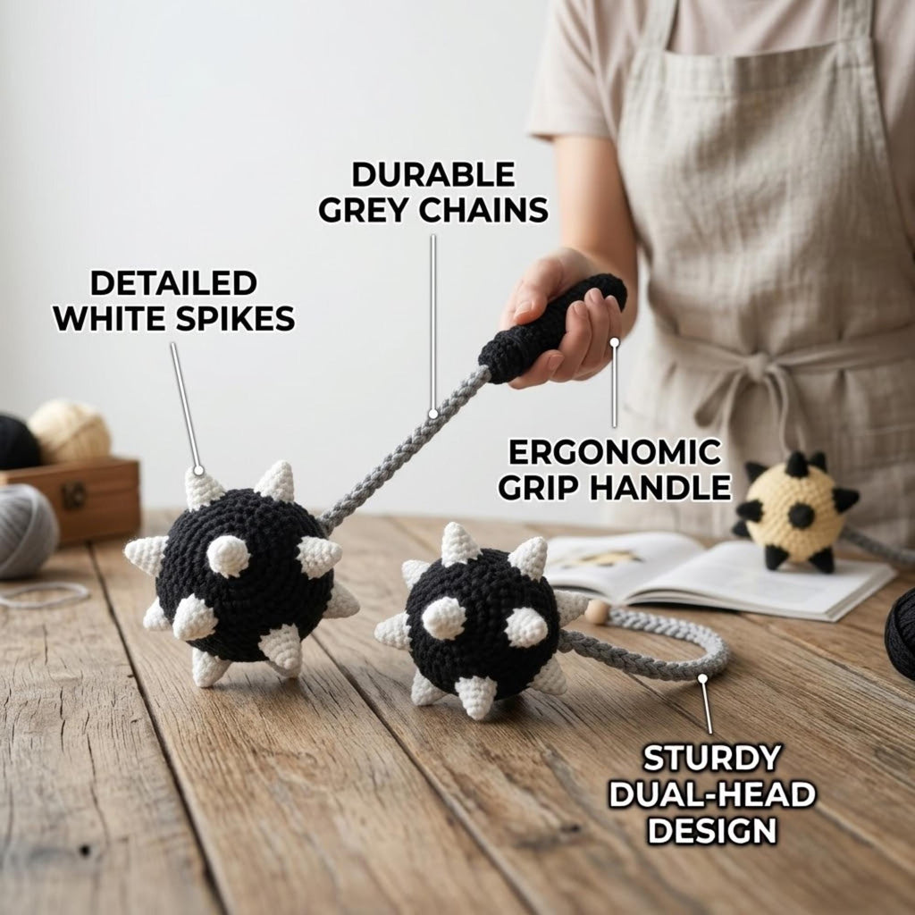 Crochet Spiked Flail Mace Pattern
