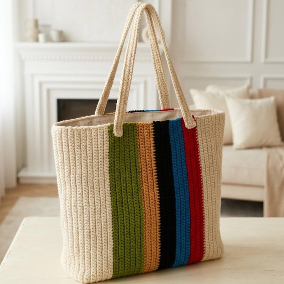 Striped Market Tote Bag Pattern
