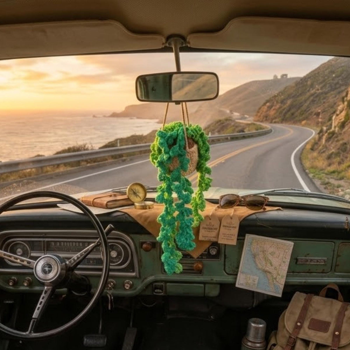 Hanging Succulent Car Charm Pattern